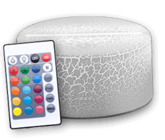 Sockel rissiges Weiss LED 16 Farben + Fernbedienung (18€)