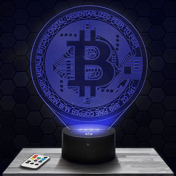 lampe-3d-bitcoin Lampe 3D Bitcoin avec socle au choix !
