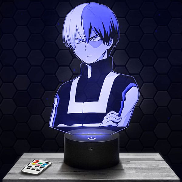 lampe-3d-my-hero-academia-shoto-todoroki Lampe 3D My Hero Academia - Shoto Todoroki avec socle au choix !
