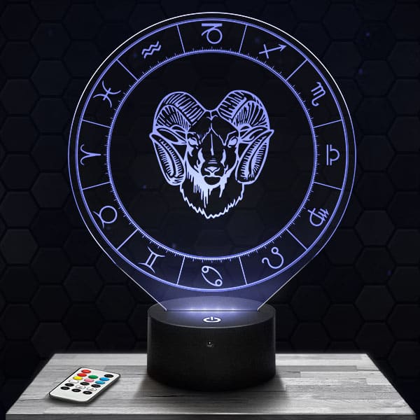 lampe-3d-signe-astrologique-belier Lampe 3D Signe Astrologique - Bélier avec socle au choix !