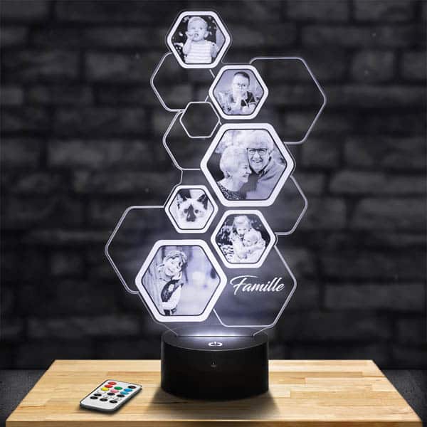 lampe-photo-personnalisee-nids-d-abeilles