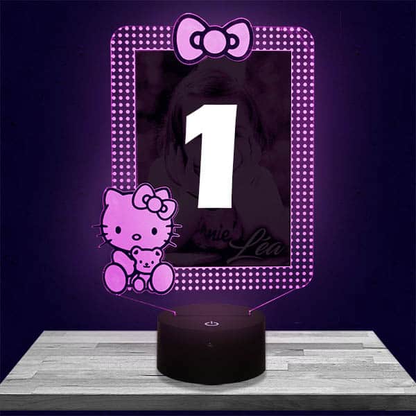 Luce notturna per bambini personalizzata Hello Kitty