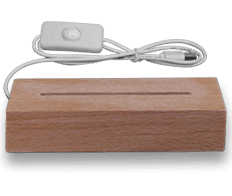 Base rettangolo in legno massiccio luce bianca (18€)