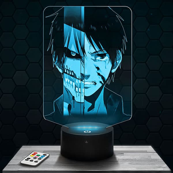lampe-3d-attaque-des-titans-eren-jaeger-titan Lampe 3D L'attaque des Titans - Eren Jaeger / Titan avec socle au choix !