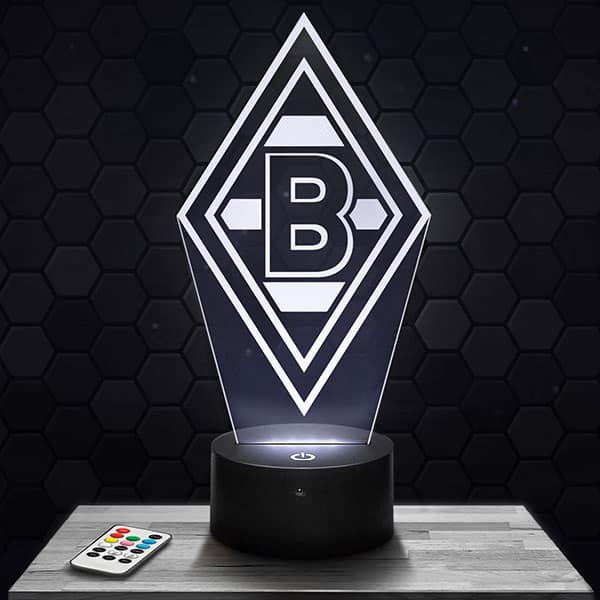 lampe-3d-logo-borussia-monchengladbach Lampe 3D Logo Borussia Mönchengladbach avec socle au choix !