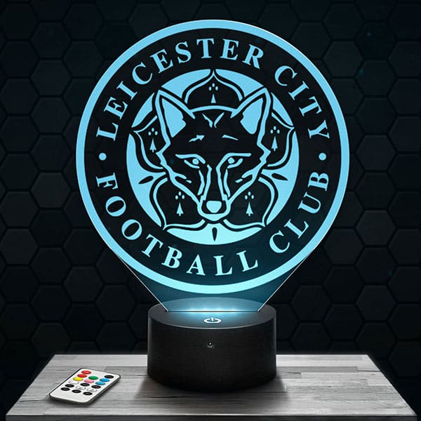 lampe-3d-logo-leicester Lampe 3D Logo Leicester avec socle au choix !