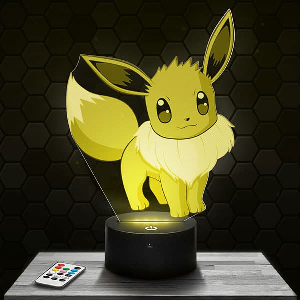 lampe-3d-pokemon-evoli Lampe 3D Evoli Pokémon avec socle au choix !