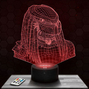 Lampe 3D Predator avec socle au choix !