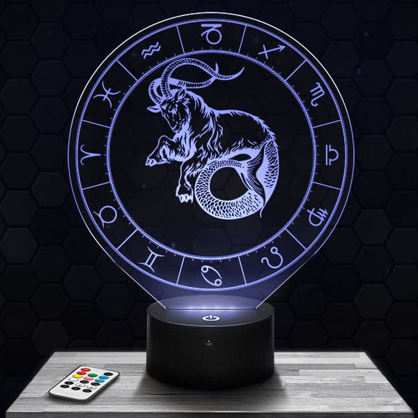 lampe-3d-signe-astrologique-capricorne Lampe 3D Signe Astrologique - Capricorne avec socle au choix !