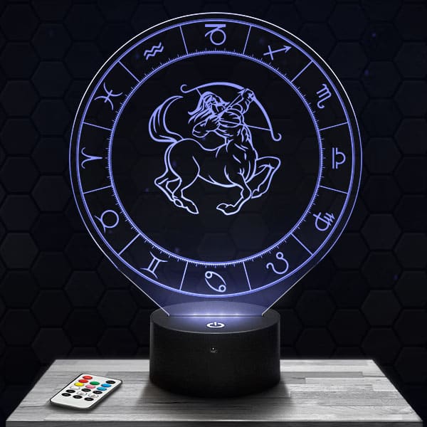 lampe-3d-signe-astrologique-sagittaire Lampe 3D Signe Astrologique - Sagittaire avec socle au choix !