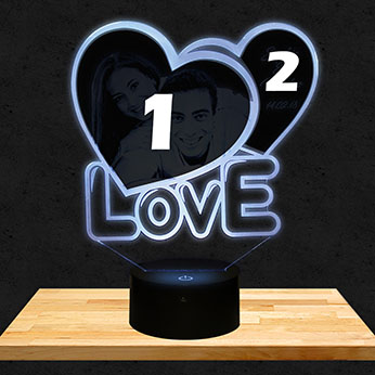 Lampada Personalizzata Cuore Love 2