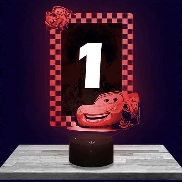 Gepersonaliseerd nachtlampje voor kinderen Cars