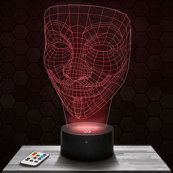 lampe-3d-anonymous Lampe 3D Anonymous avec socle au choix !