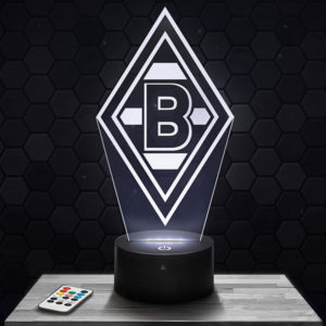 Lampe 3D  Logo Borussia Mönchengladbach avec socle au choix !