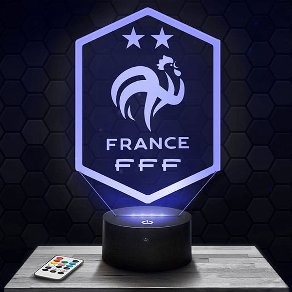 lampe-3d-logo-fff-2-etoiles Lampe 3D Logo FFF 2 étoiles avec socle au choix !