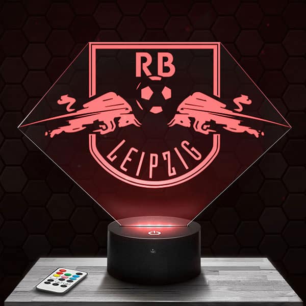 lampe-3d-logo-red-bull-leipzig Lampe 3D Logo RB Leipzig avec socle au choix !