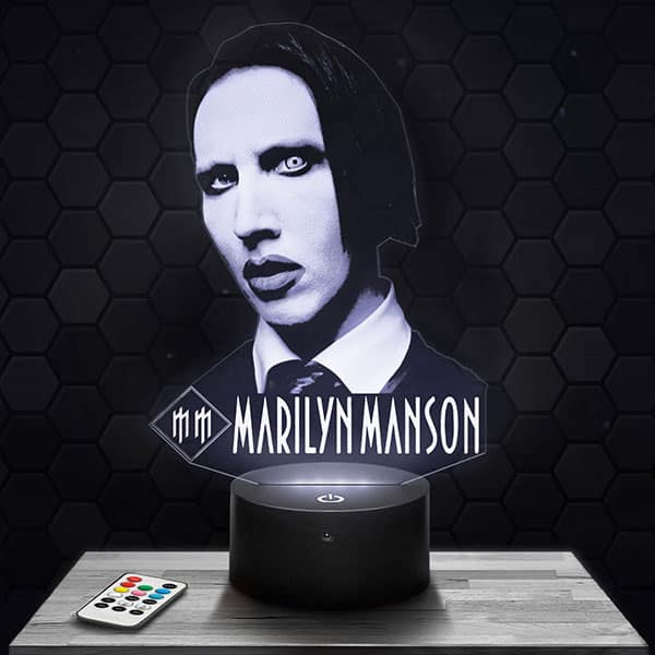lampe-3d-marilyn-manson Lampe 3D Marilyn Manson avec socle au choix !