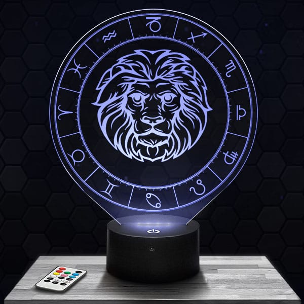 lampe-3d-signe-astrologique-lion Lampe 3D Signe Astrologique - Lion avec socle au choix !