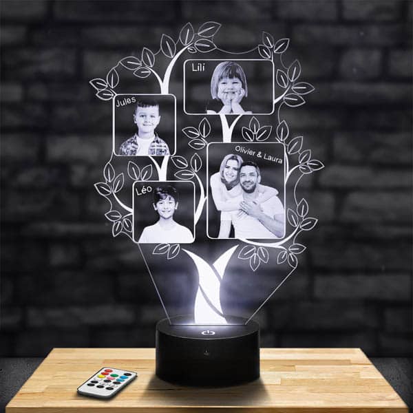 Personnalisation – Lampe personnalisée Arbre 4 Photos