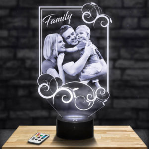 Gepersonaliseerde rechthoekige lamp met ornamenten pictyourlamp.com