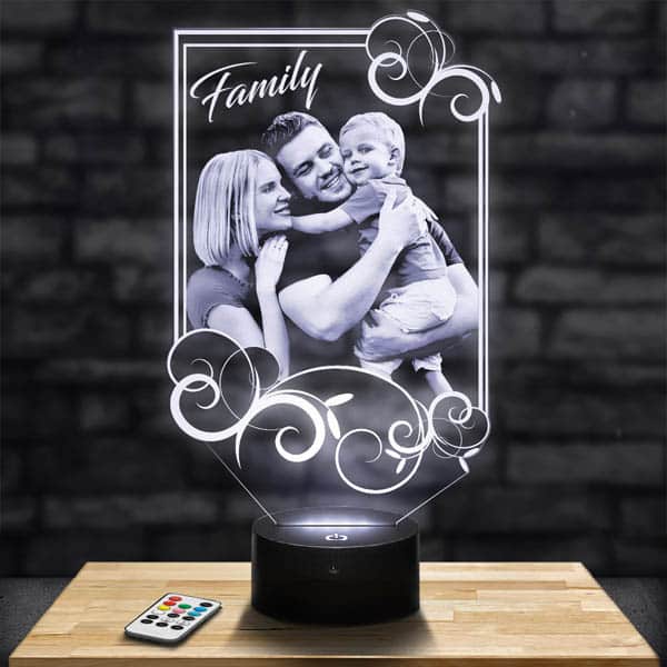 Personnalisation – Lampe Personnalisée Rectangle Ornements