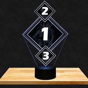 Gepersonaliseerde lamp 3 ruiten