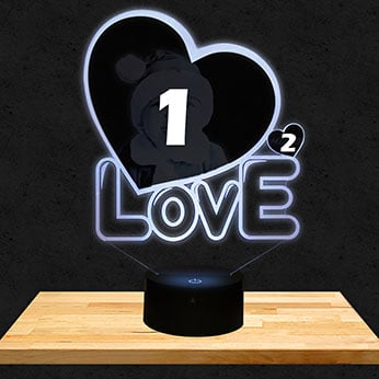 Lampada Personalizzata Cuore Love