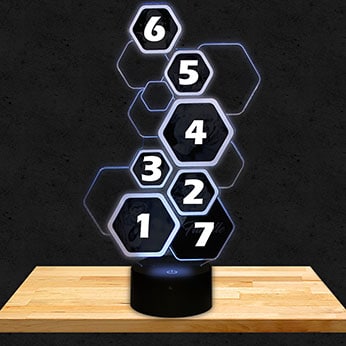 Customised Honeycomb Lamp 6 Photos Top of the Range Bluetooth Speaker / Alarm Clock base