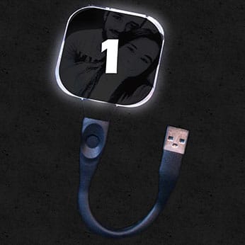 flexibele gepersonaliseerde vierkante usb lamp