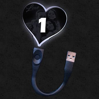 flexibele gepersonaliseerde hartvormige usb lamp