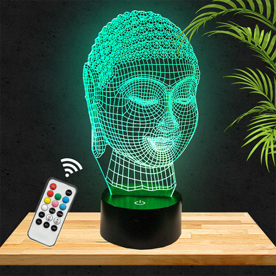 Buddha 3D LED Lamp with a base of your choice! - PictyourLamp