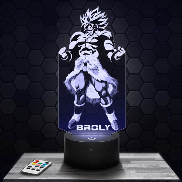 Broly, Dragon Ball z, desenho, decoração, Luminária Led 3d,16