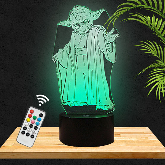 3DLEDLampe Star Wars Yoda mit dem Sockel Ihrer Wahl! PictyourLamp