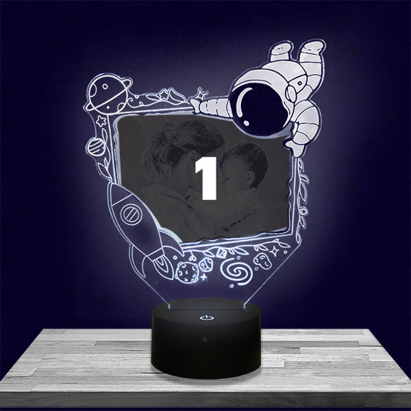 Gepersonaliseerd nachtlampje voor kinderen Astronaut