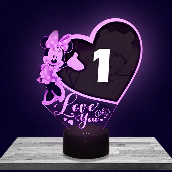 Luz nocturna personalizada para niños Minnie