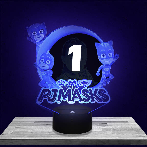 Luz nocturna personalizada para niños PJ Masks