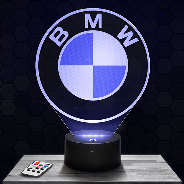 BMW Logo 3D LED LAMP with a base of your choice! - PictyourLamp