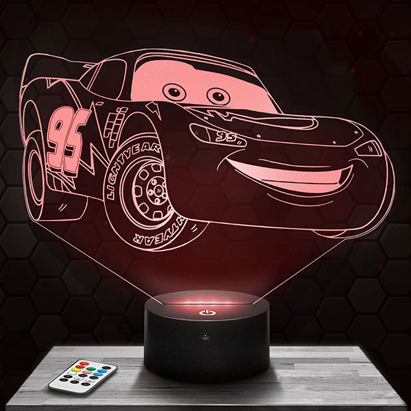 Controversia Suposición melón Lámpara LED 3D Cars con la base que elijas! - PictyourLamp