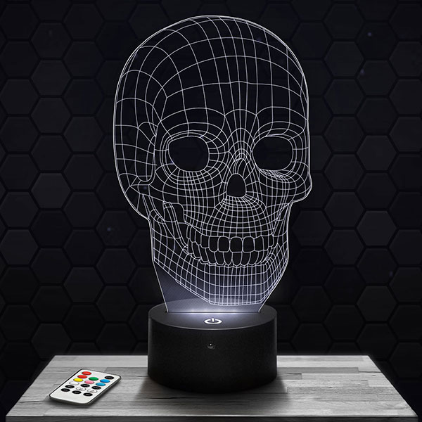 uitlijning fout Logisch Skull 3D LED Lamp with a base of your choice! - PictyourLamp