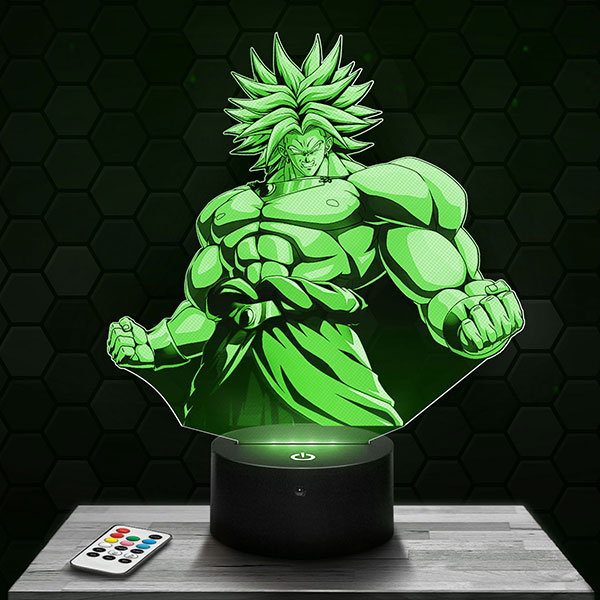 Lámpara LED 3D Dragon Ball Z - Broly 2 con la base que elijas! -  PictyourLamp