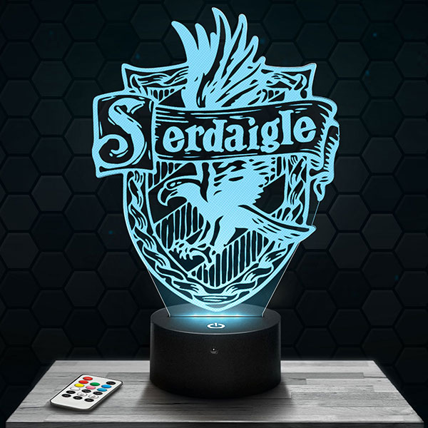 Harry Potter Serdaigle (Ravenclaw) 3D LED Lamp with a base of your