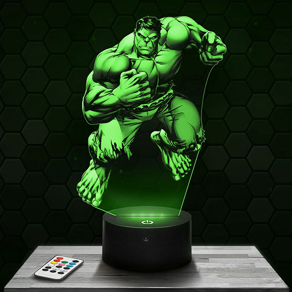 Fuera de borda diccionario Para exponer Lámpara LED 3D Hulk 2 con la base que elijas! - PictyourLamp