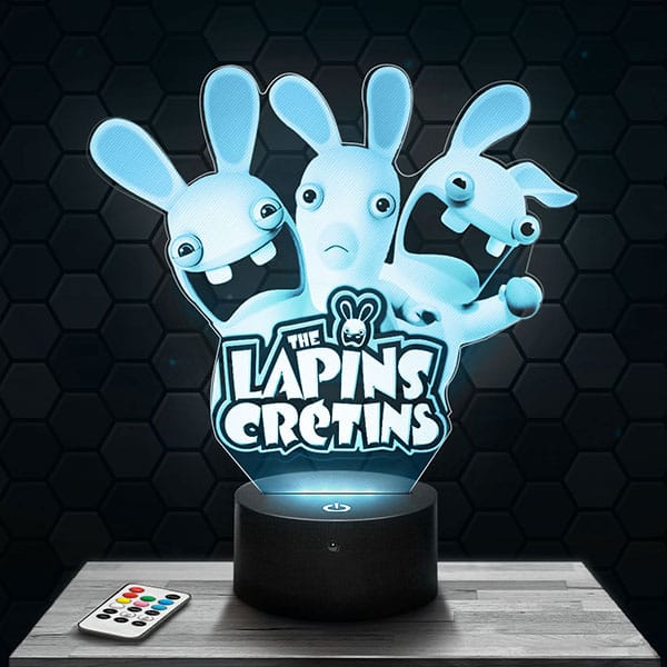 Raving
  Rabbids 3D LED Lamp with a base of your choice!