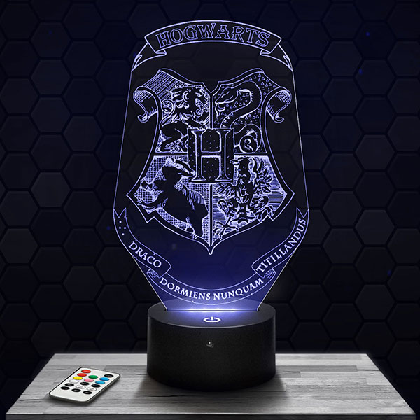 Lámpara 3d Harry Potter Escudo Hogwarts. Merchandising