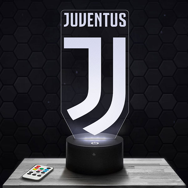 Juventus Turin Logo 3D LED Lamp with a base of your choice! - PictyourLamp