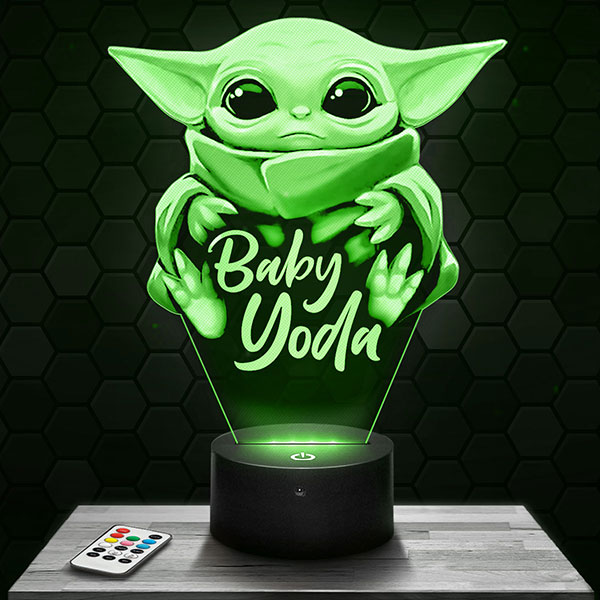 Mandalorian - Baby Yoda 3D LED LAMP with a base of your choice