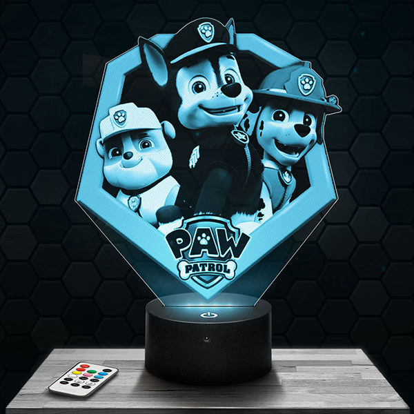 Lampe 3D Logo PSG avec socle au choix ! - LampePhoto