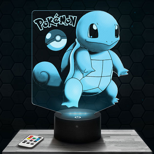 Lampada LED 3D Squirtle con base a scelta ! - Pictyourlamp