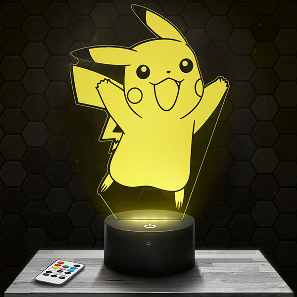Lampada LED 3D Pikachu con base a scelta ! - Pictyourlamp