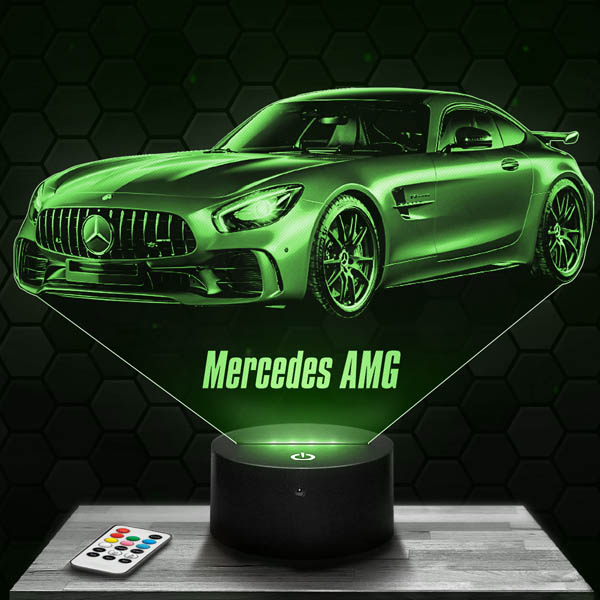 kaas antenne De Kamer 3D-Lamp Supercar Mercedes-AMG GT met sokkel naar keuze ! - PictyourLamp